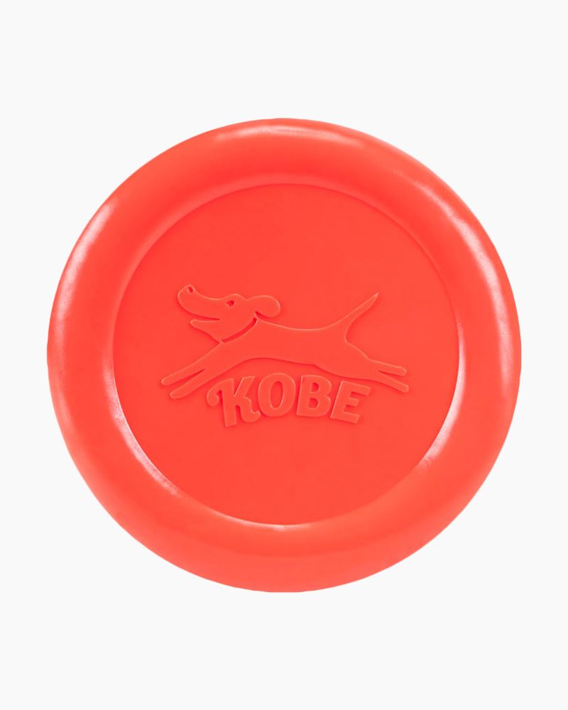 Dog Frisbee Toy Bacon Scented Flying Disc Red 22cm Kobe Kikkerland - Image 1