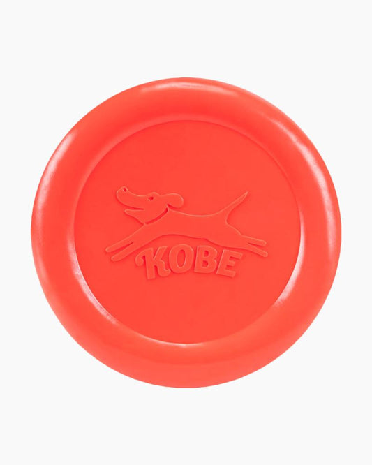 Dog Frisbee Toy Bacon Scented Flying Disc Red 22cm Kobe Kikkerland - Image 1