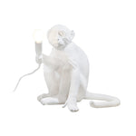 Seletti Sitting Monkey Table Lamp, White - Image 1