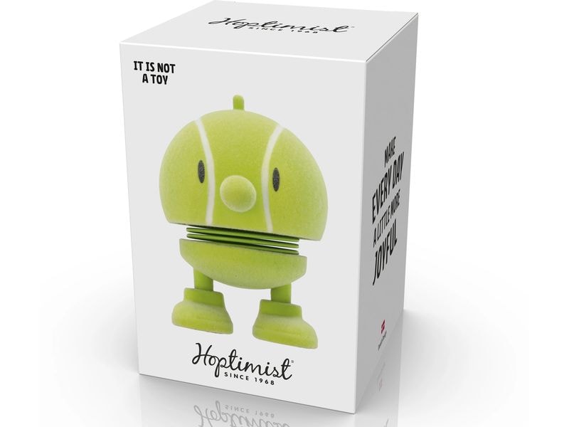 Hoptimist Tennis Bumble Small Yellow - Danish Design Bobbing Figure - image 2