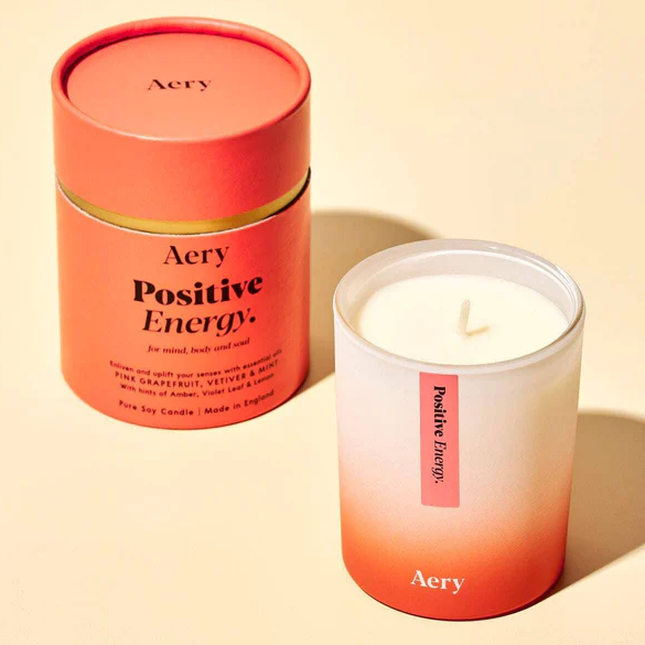 Aery Living - Candles  | Positive Energy Scented Candle | Pink Grapefruit Vetiver & Mint