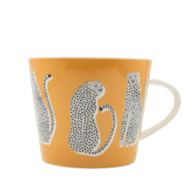 Keith Brymer Jones Scion Living Mug 350ml | Lionel Leopard | Orange