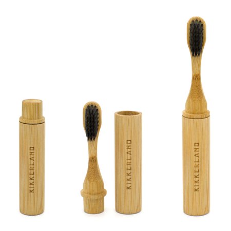 On-the-Go Bamboo Toothbrush - Eco-Friendly Travel - Compact Handle Cover - Image 1
