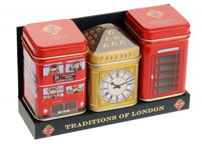 Traditions of London Mini Tin Triple Pack Loose Tea 65 G - Image 1