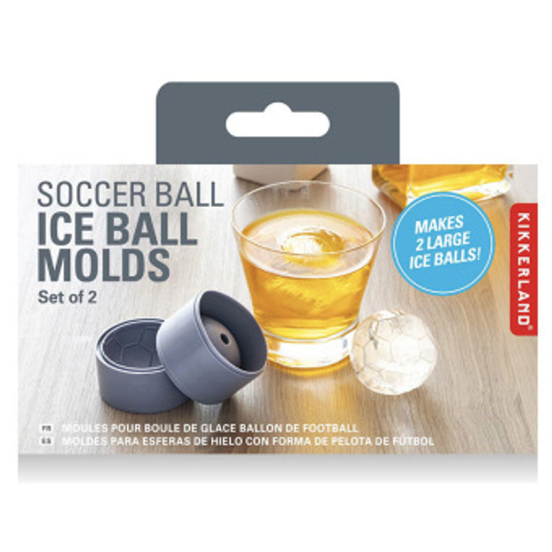 Soccer Ball Ice Ball Molds - Grey, Set of 2 - Image 3