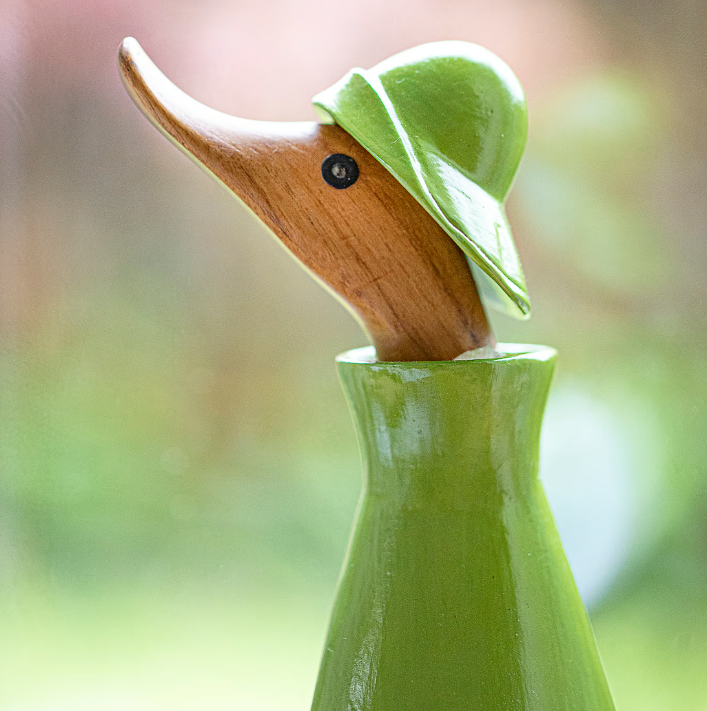 Raincoat Duckling Wooden Ornament