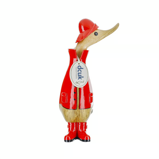 Raincoat Duckling Wooden Ornament
