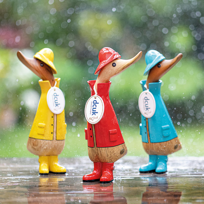Raincoat Duckling Wooden Ornament