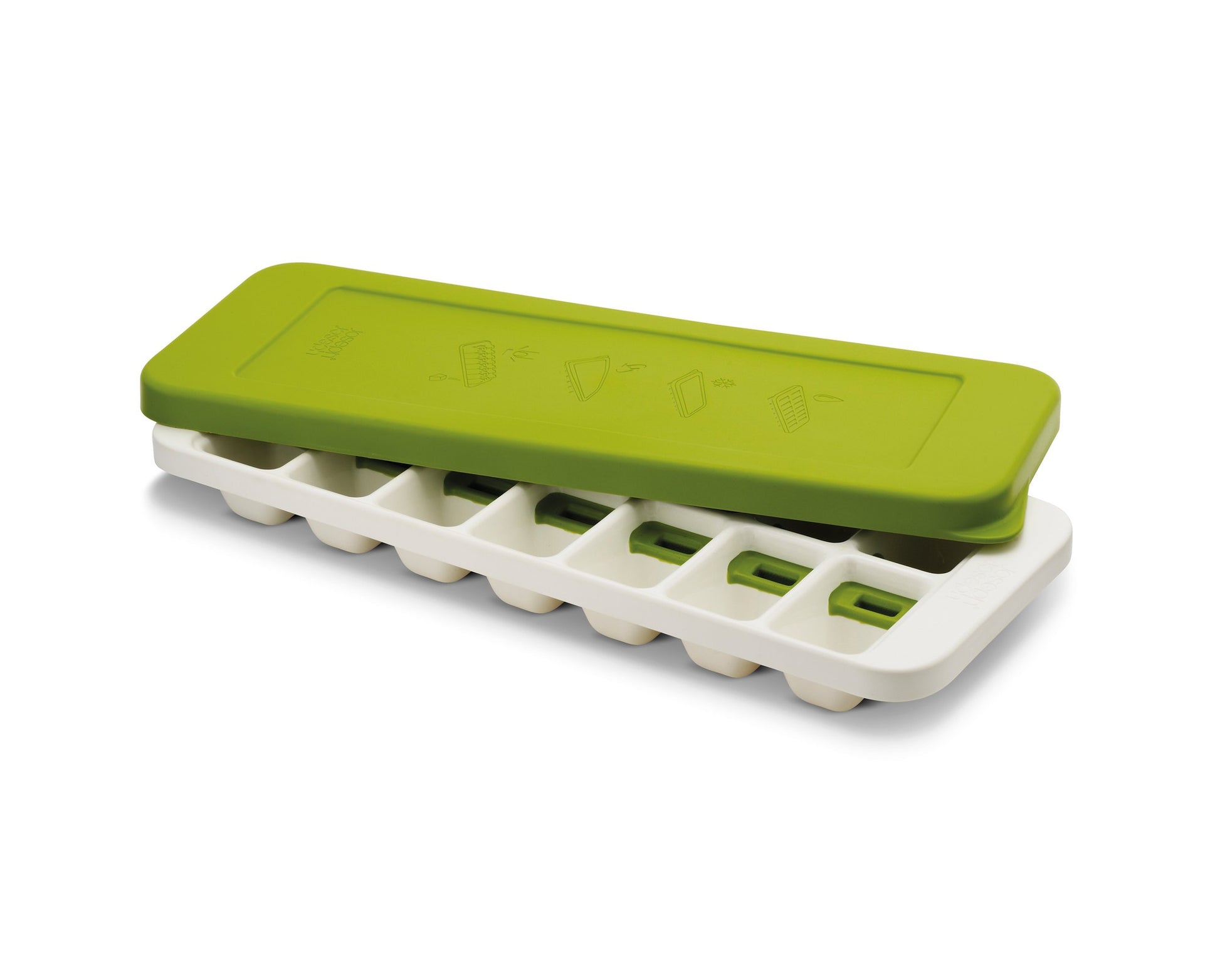 Quicksnap Plus Easy Release Ice-Cube Tray with Stackable Lid - Green - Image 1