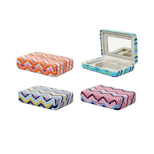 Portable Striped Jewelry Case - One per Order - Style Chosen Randomly - Image 1