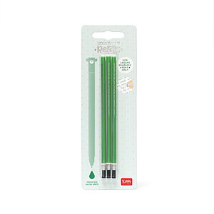 Legami Refills for Erasable Gel Pens - Green Ink, Set of 3 - Image 2