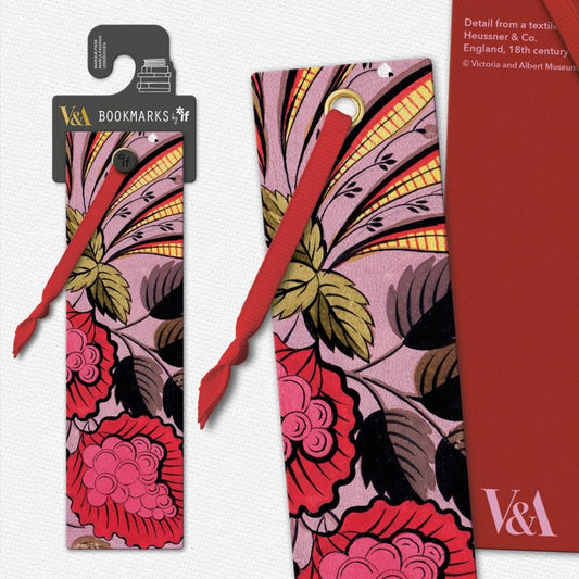 V&a Bookmark - Pink Berry Textile - Image 1
