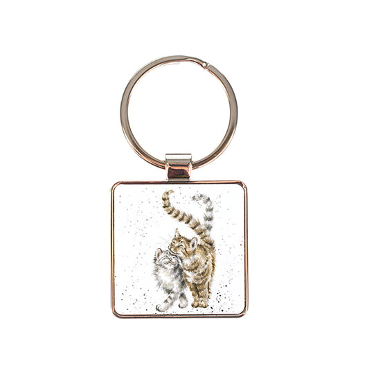 'Feline Good' Cat Keyring  - Image 1