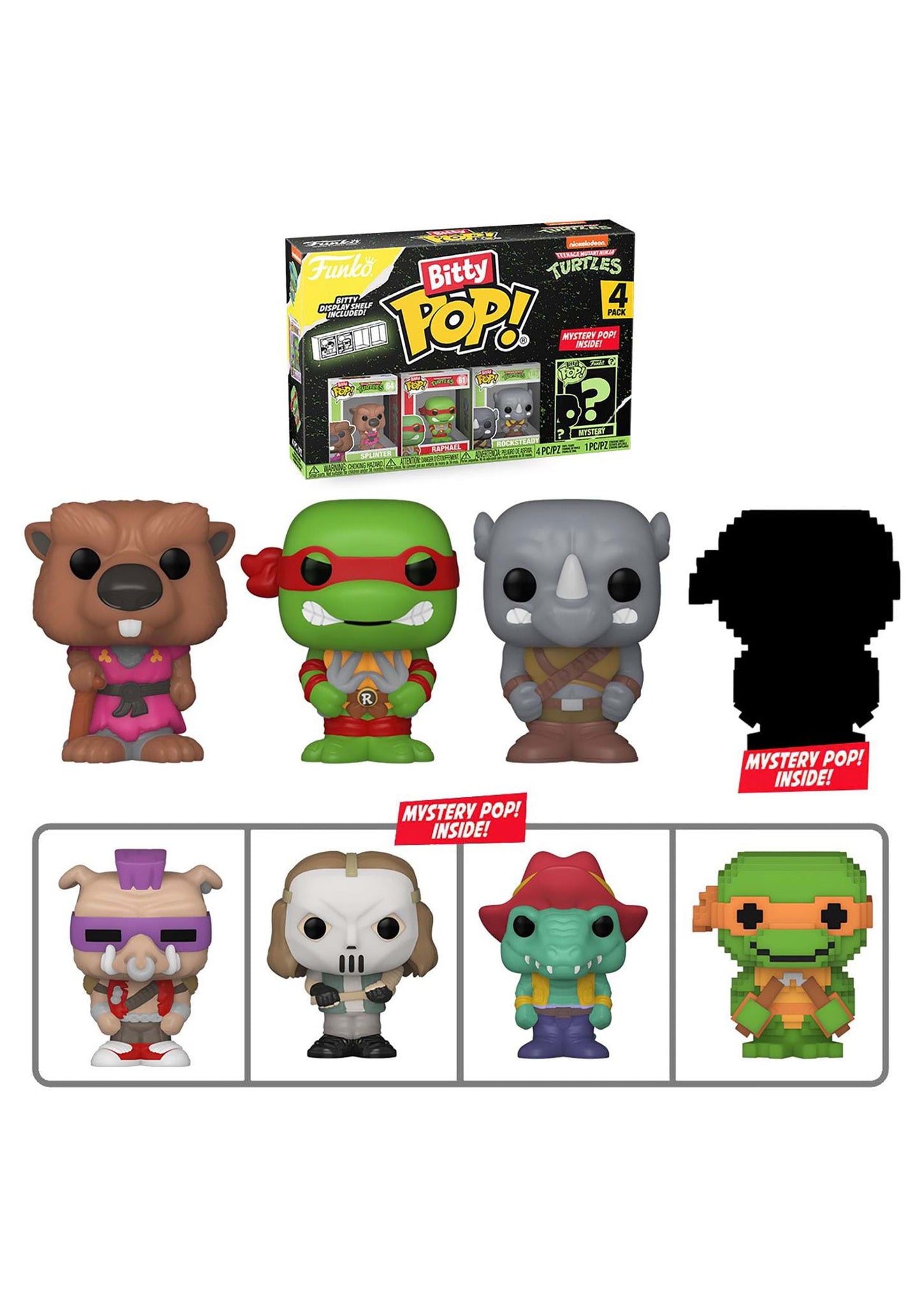 Funko Bitty POP! 4-Pack: Teenage Mutant Ninja Turtles - Splinter - Image 1