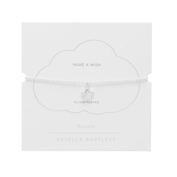 Estella Bartlett - Bracelet | Cushion Star Charm Amelia Bracelet | Silver Plated - Make A Wish