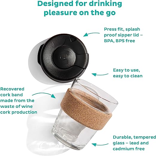 Travel Mug Brew Cork and Glass - S | 8oz Filter