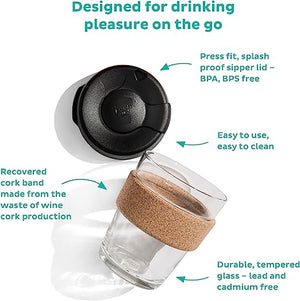 Travel Mug Brew Cork and Glass - S | 8oz Filter