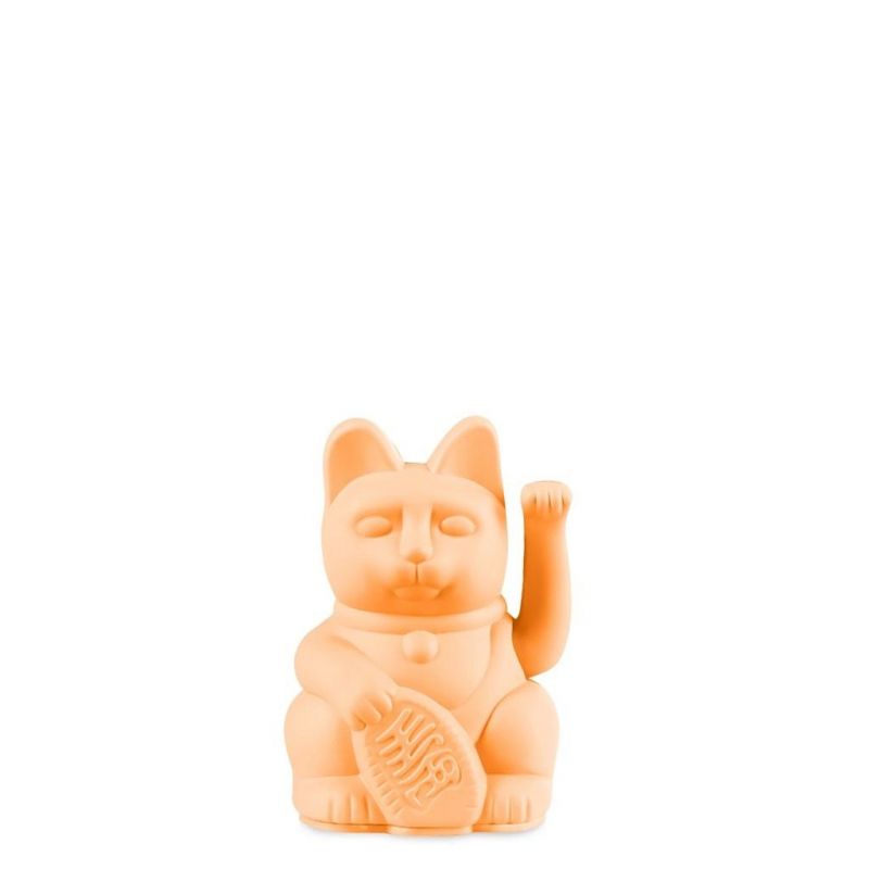 Lucky Cat Mini Waving Cat in Peach - Image 1