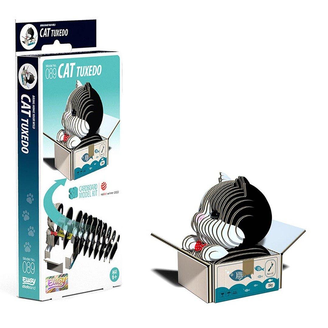 EUGY Cat Tuxedo - Cardboard Model Kit, Ages 6+ - Image 4