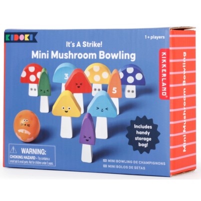 Kikkerland It's a Strike! Mini Mushroom Bowling - Image 1