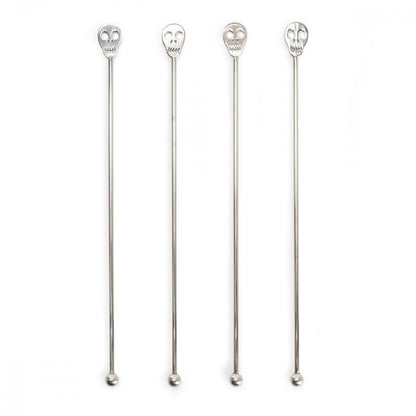 Kikkerland - Set of 4 Skull Cocktail Mixers - Image 3