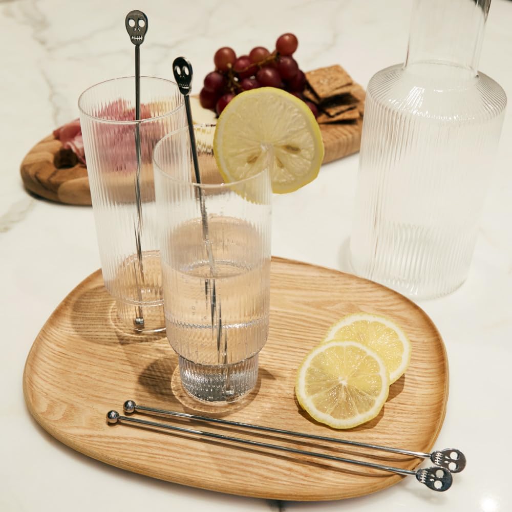 Kikkerland - Set of 4 Skull Cocktail Mixers - Image 1