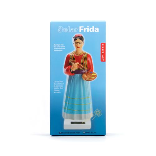 Kikkerland Solar Frida Kahlo Sun Powered Moving Famous Figure Decor - Image 1