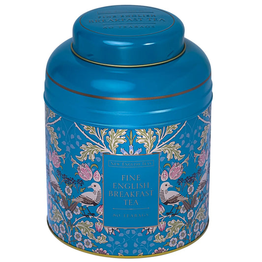 Song Thrush & Berries Tea Caddy - Teal - Image 1