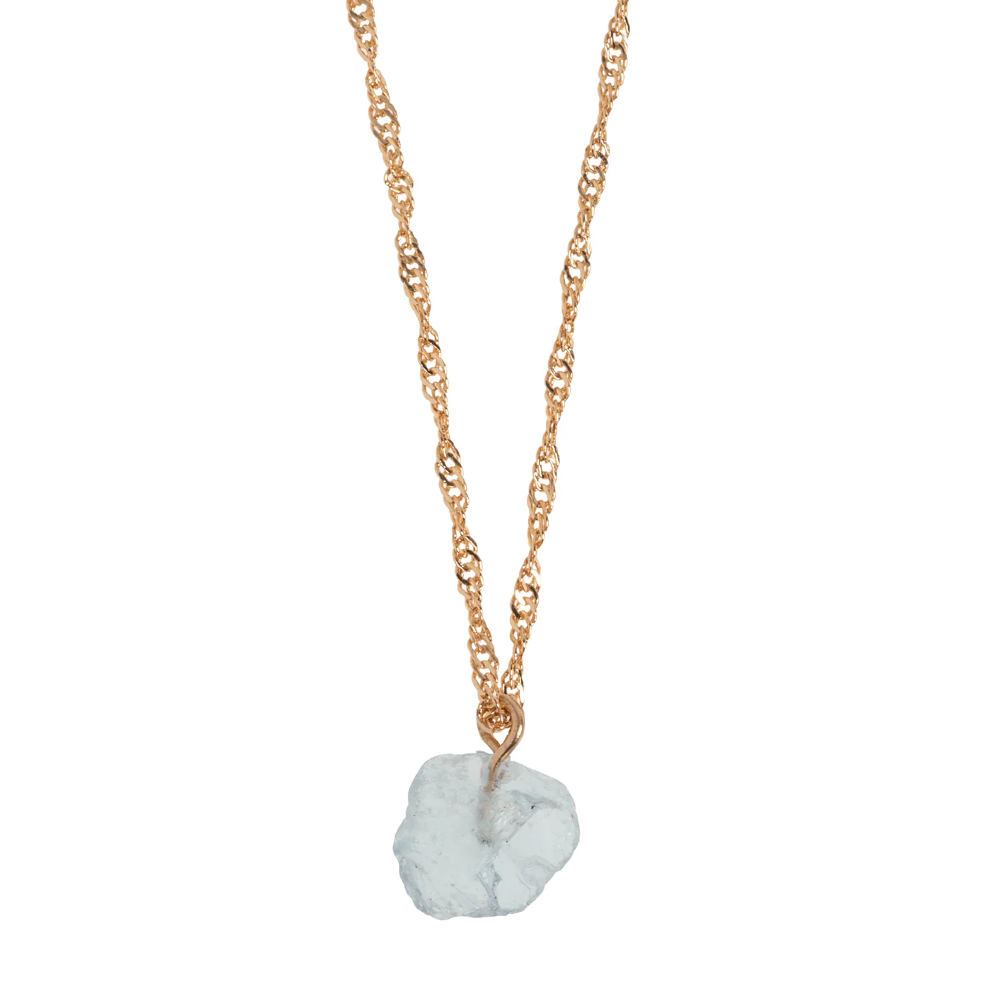 Timi of Sweden - Necklace |  Looking Good! Aquamarine Necklace | Gold Plated