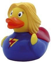 Lilalu Superwoman Hero Rubber Duck Bathtime Toy - Image 1