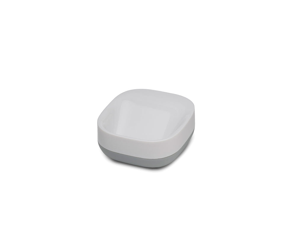 Soap Dish Grey/White Plastic  - Image 1