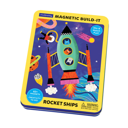 Rocket Ships Magnetic Build-It Play Set