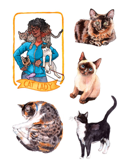 The Cat's Meow Sticker Book: 100+ Stickers of Fluffy, Feisty and Fabulous Felines - image 2