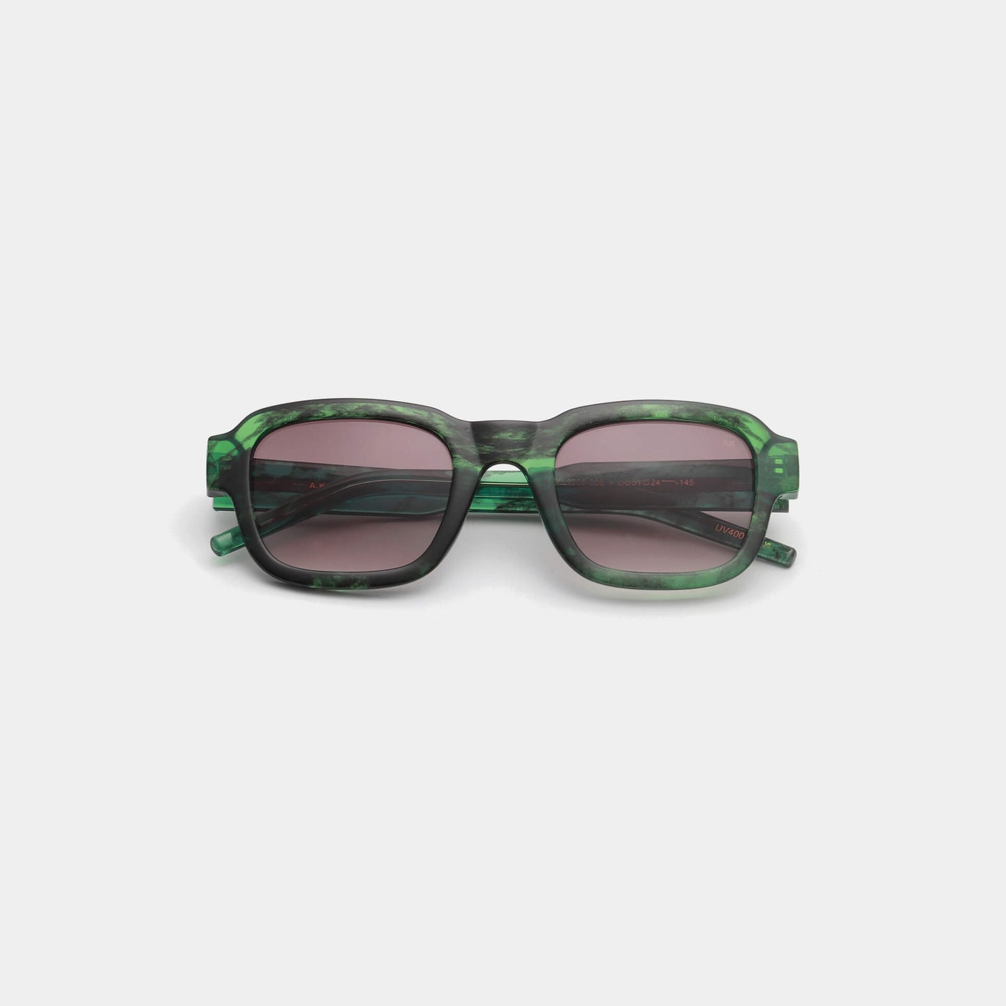 Sunglasses Square Halo in Green Marble