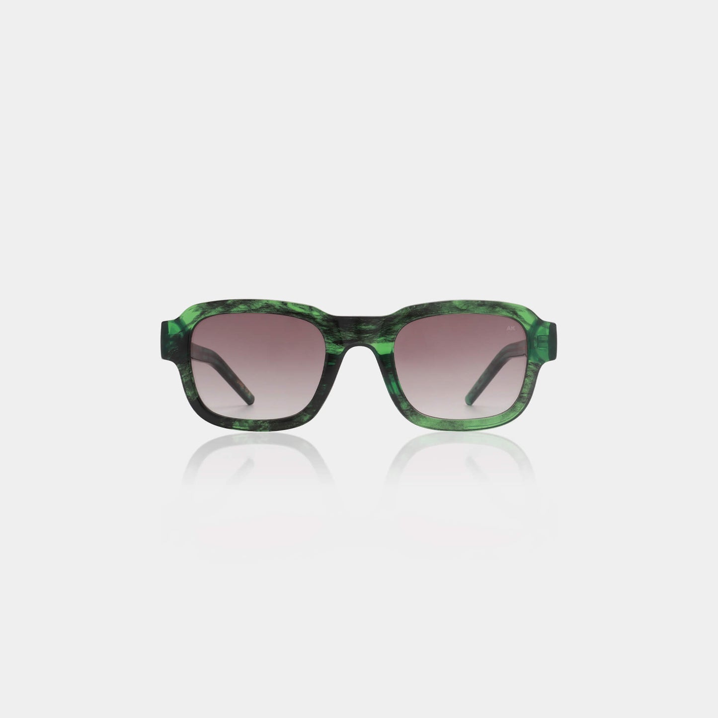 Sunglasses Square Halo in Green Marble