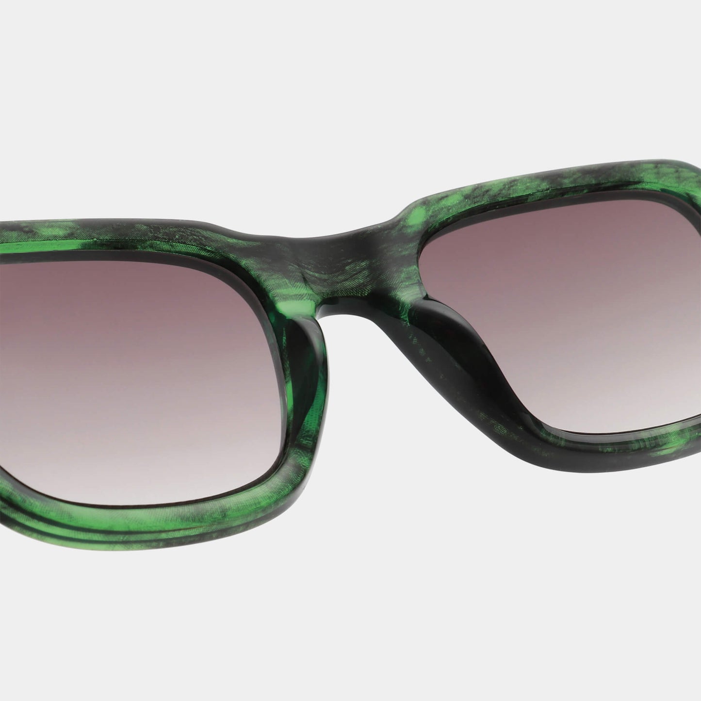 Sunglasses Square Halo in Green Marble