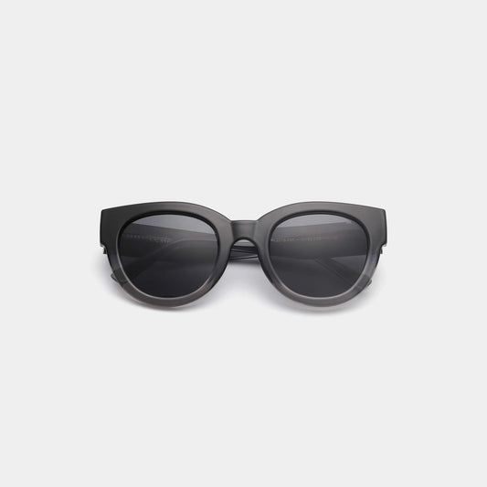 Sunglasses Round Lilly in Black Grey Transparent