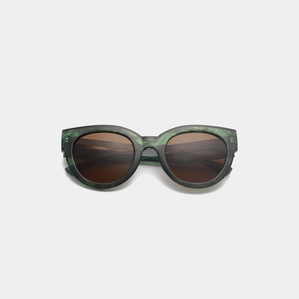 A.Kjaerbede Halo Sunglasses - Green Marble Transparent