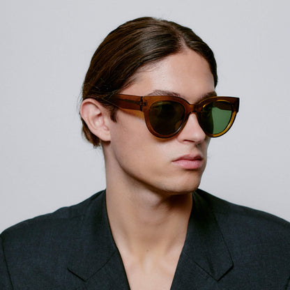 Sunglasses Round Lilly in Smoke Transparent