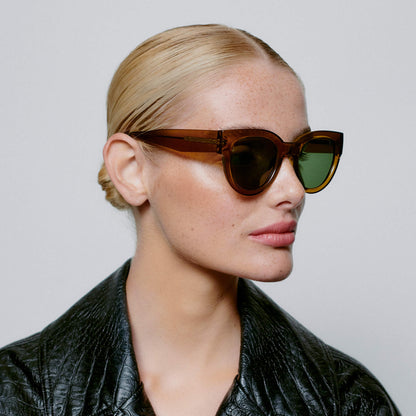Sunglasses Round Lilly in Smoke Transparent