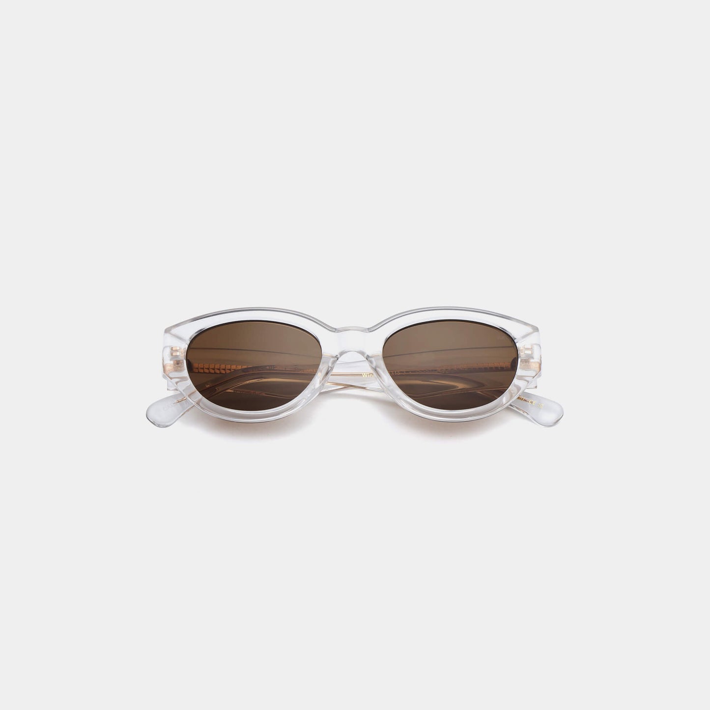 Sunglasses Winnie in Crystal Clear and Brown Lenses