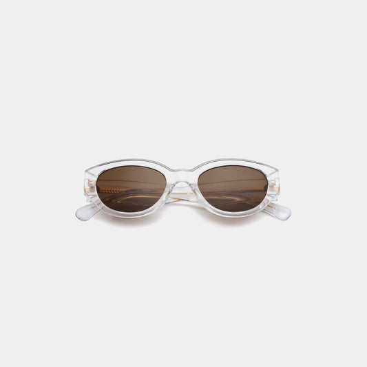 Sunglasses Winnie in Crystal Clear and Brown Lenses