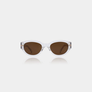 Sunglasses Winnie in Crystal Clear and Brown Lenses