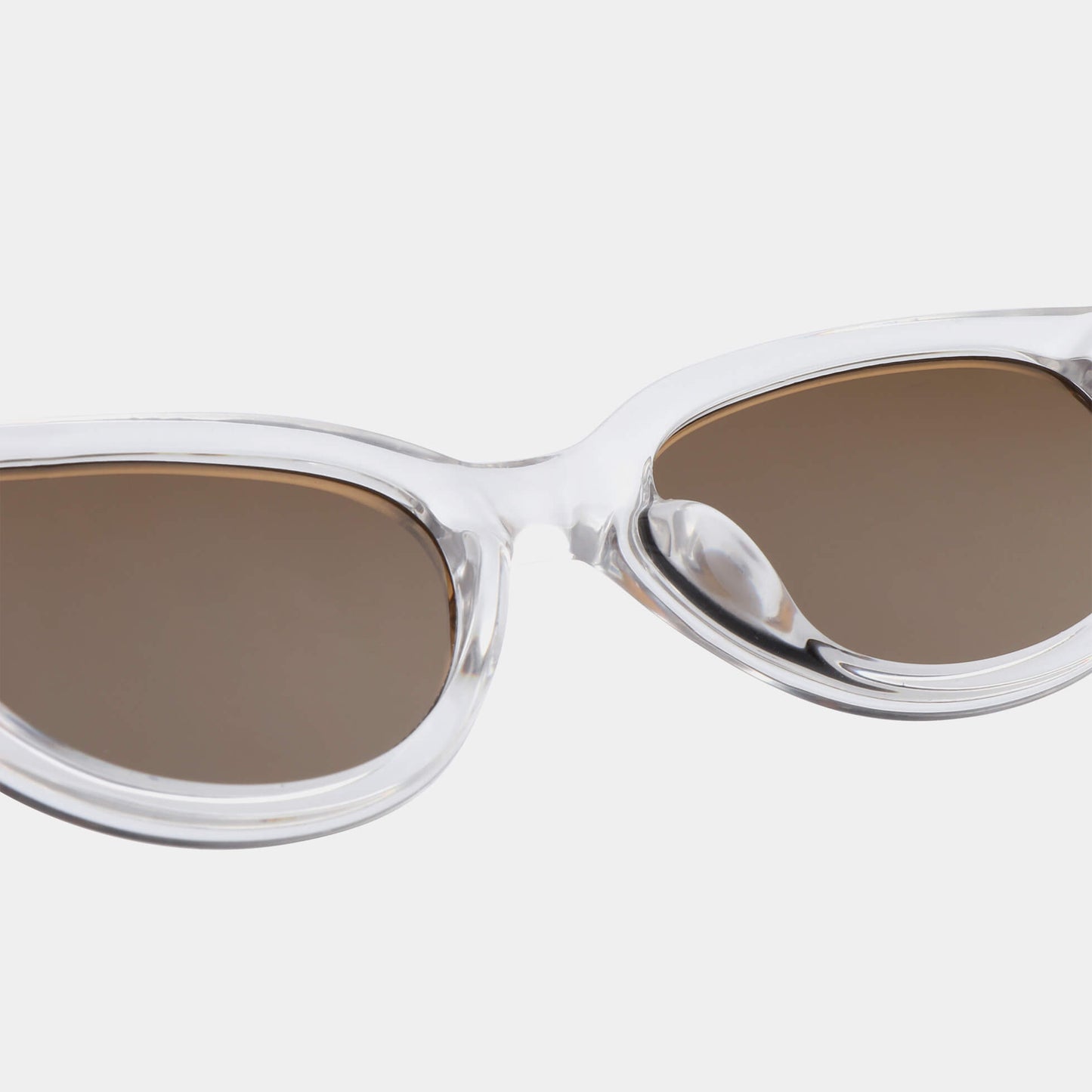 Sunglasses Winnie in Crystal Clear and Brown Lenses