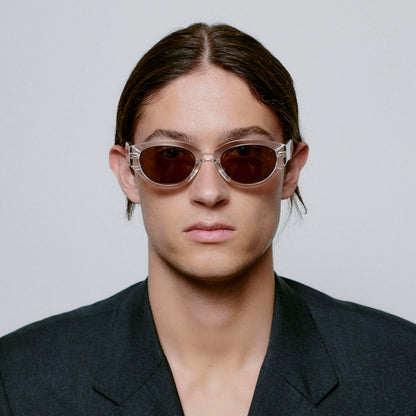 Sunglasses Winnie in Crystal Clear and Brown Lenses