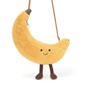 Amuseables Banana Bag Official Jellycat Soft Toy Sling Bag