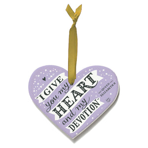 
            
                Load image into Gallery viewer, Queen Elizabeth II Devotion Heart Hanging Decoration
            
        