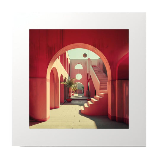 Architecture Pink Arch Art Print