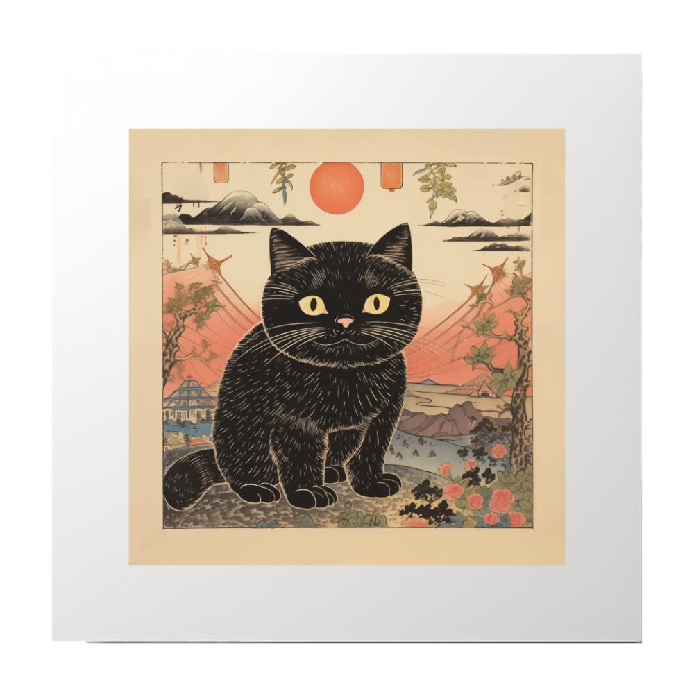 Japanese Print Cat Art Print
