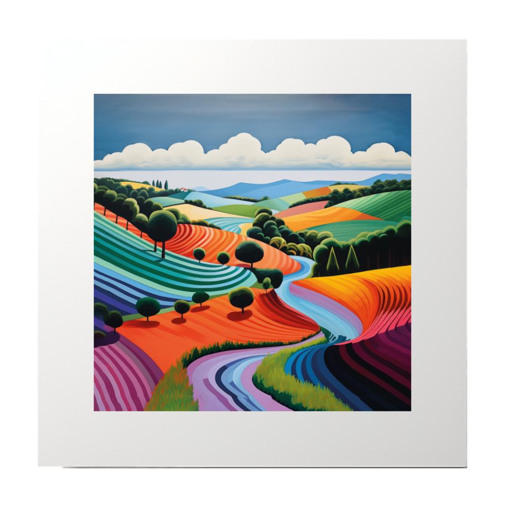 Modern Art Painting Multicolour Landscape Art Print